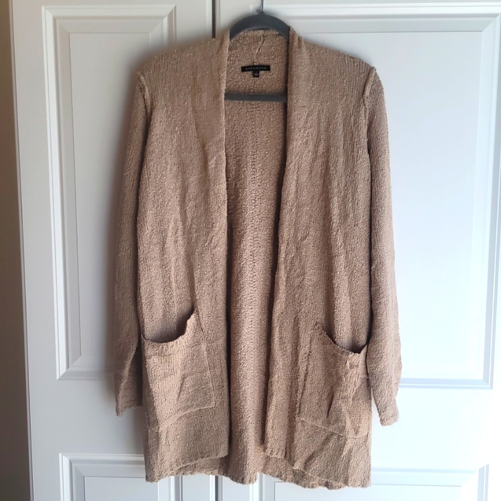 NWOT STACCATO Beige Pocket Cardigan Size Large
